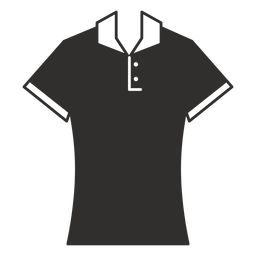 Icono plano de la camiseta de polo Transparent PNG
