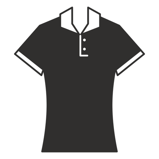 Icono plano de la camiseta de polo