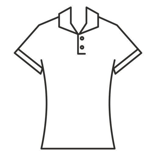 Icono de trazo de camiseta de polo