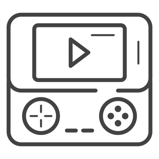 Portable game console stroke icon