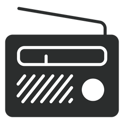 Tragbares Radio-Flat-Symbol PNG-Design