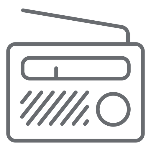 Icono de trazo de radio portátil Diseño PNG