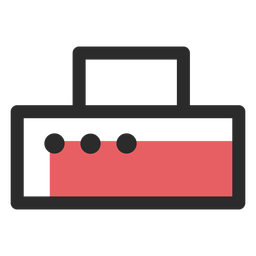 Druckerfarbenes Strichsymbol PNG-Design