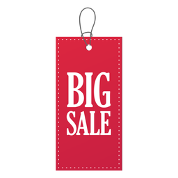 Rectangle sale price tag PNG Design