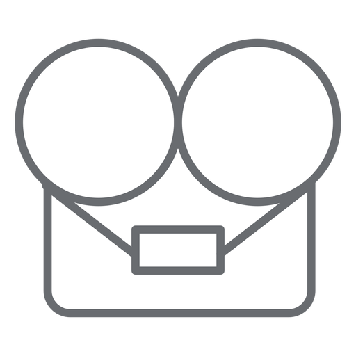 Icono de trazo de grabadora de carrete Diseño PNG