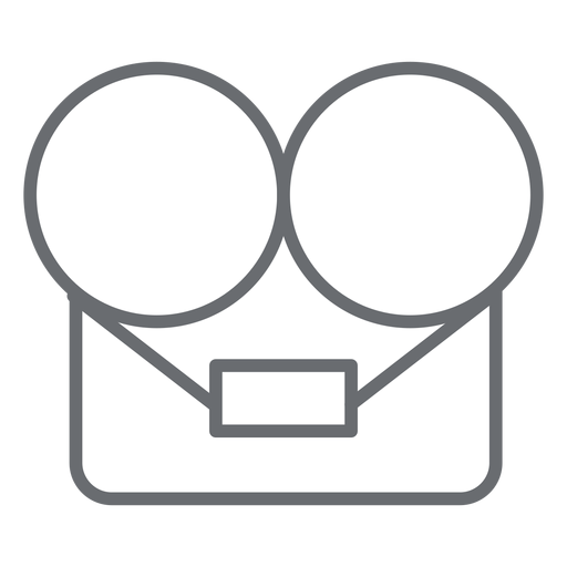 Reel tape recorder stroke icon PNG Design