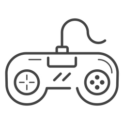 Retro gamepad stroke icon PNG Design