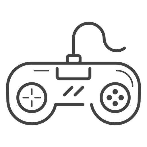 Ícone de traço retro do gamepad Desenho PNG