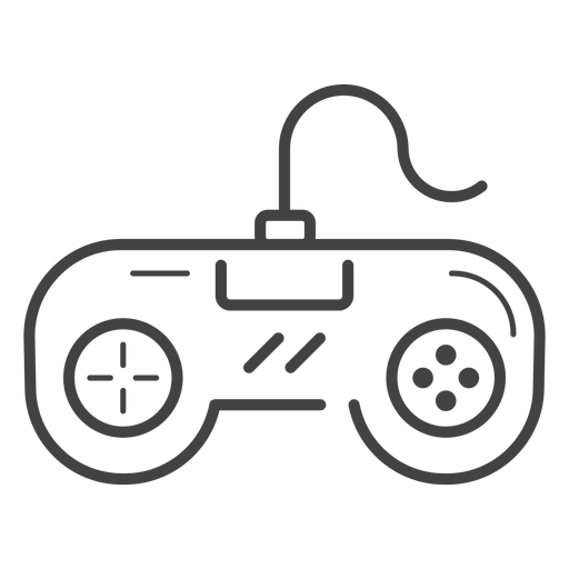 Icono de trazo de gamepad retro Diseño PNG