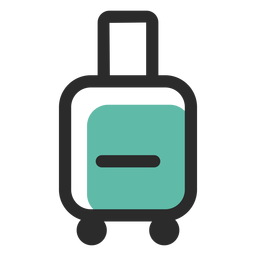 Icono de trazo de color de equipaje rodante Diseño PNG