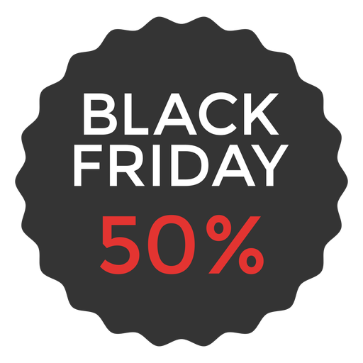 Round black friday price tag PNG Design