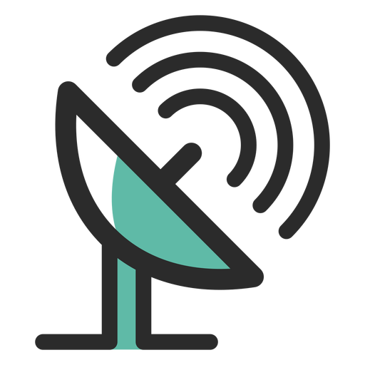 Icono de antena de comunicaciones por sat?lite Diseño PNG