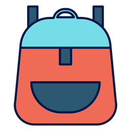 Icono de mochila escolar Diseño PNG