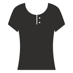 Ícone plano da camiseta henley Desenho PNG