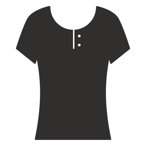 Icono plano de camiseta henley scoop