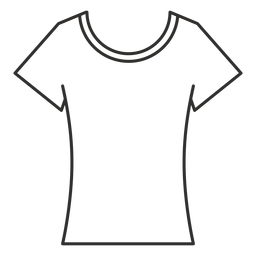Icono de trazo de camiseta con cuello redondo Diseño PNG
