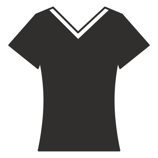 Flaches Symbol mit U-Ausschnitt und T-Shirt PNG-Design