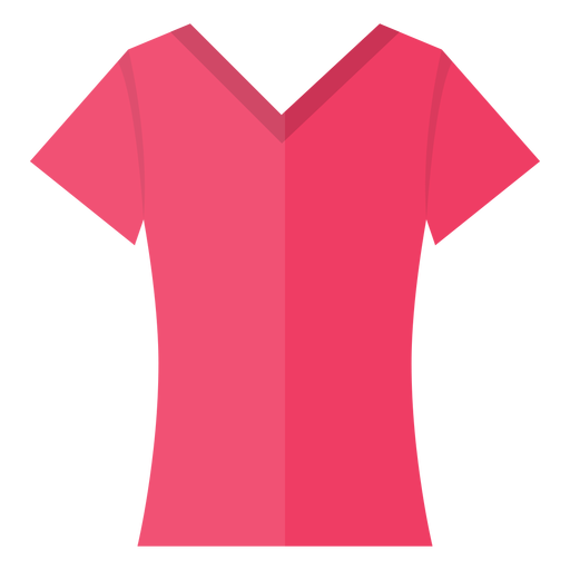 Icono de camiseta con cuello en v