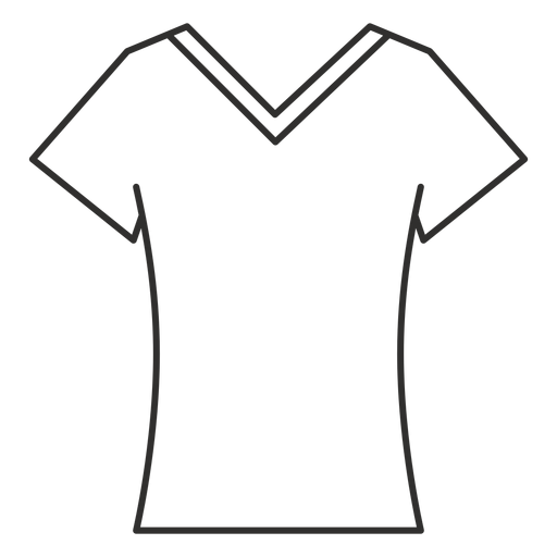 Scoop V Neck T Shirt Stroke Icon Transparent Png Svg Vector File