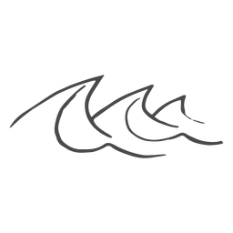 Seewellen Hand gezeichnet PNG-Design