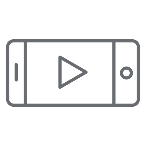 Smartphone player stroke icon
