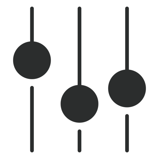 Icono plano de ecualizador de sonido Diseño PNG