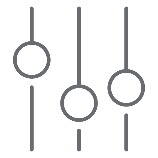 Icono de trazo de ecualizador de sonido Diseño PNG