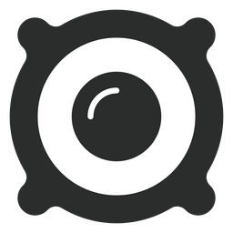 Icono plano del controlador de altavoz Diseño PNG