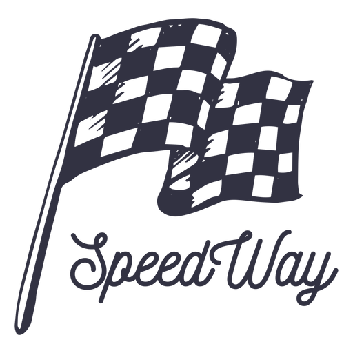 Logo de moto speed way Diseño PNG