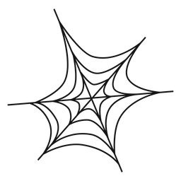 Ícone de linha fina de teia de aranha