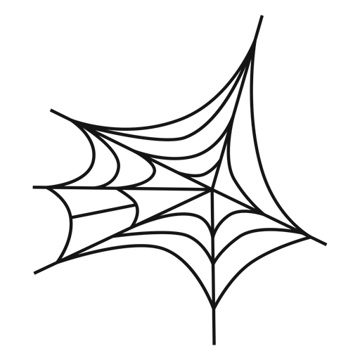 Ícone de linha fina de teia de aranha Desenho PNG