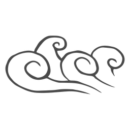 Sturm gezeichnete Ozeanwellen Hand gezeichnet PNG-Design