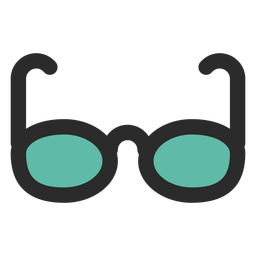 Icono de trazo de color de gafas de sol Diseño PNG