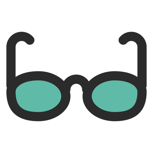 Icono de trazo de color de gafas de sol Diseño PNG