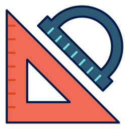Triangle and protractor icon Triangle and protractor icon