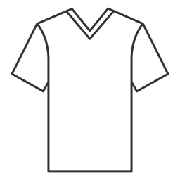 Ícone de traço de camiseta com decote em V Transparent PNG