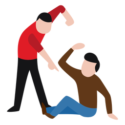 Vandale Charakter verprügelt Mann PNG-Design