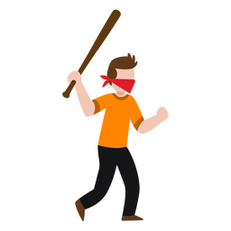 Personagem vândalo segurando taco de beisebol Desenho PNG