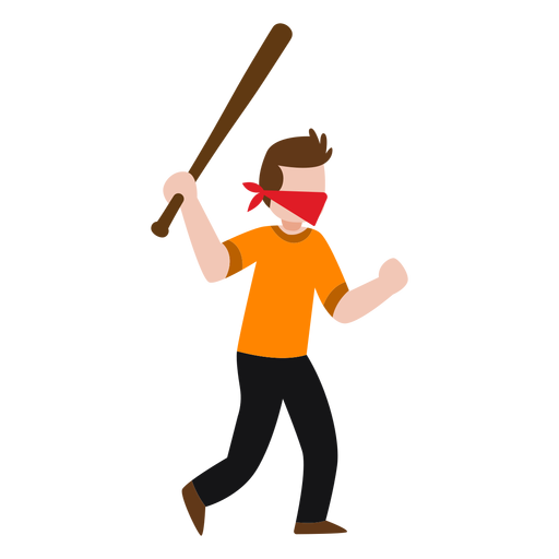 Vandal character holding baseball bat PNG Design