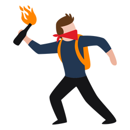 Vandal character throwing molotov Vandal character throwing molotov
