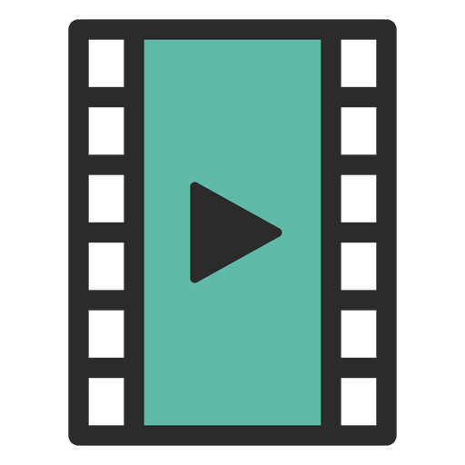 Icono de trazo de color del reproductor de video