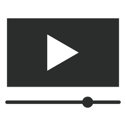 Icono plano de interfaz de reproductor de video Transparent PNG