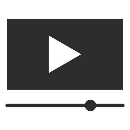 Icono plano de interfaz de reproductor de video Diseño PNG