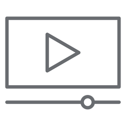 Icono de trazo de interfaz de reproductor de video