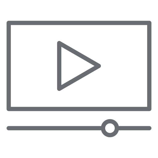 Video player interface stroke icon PNG Design