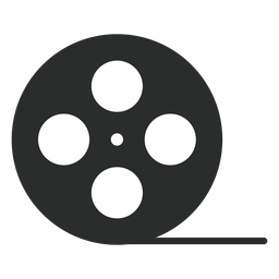 Icono plano de carrete de cinta de video Transparent PNG