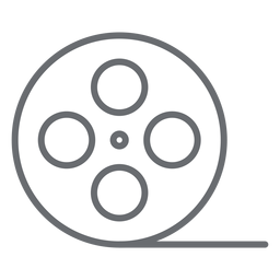 Video tape reel stroke icon PNG Design