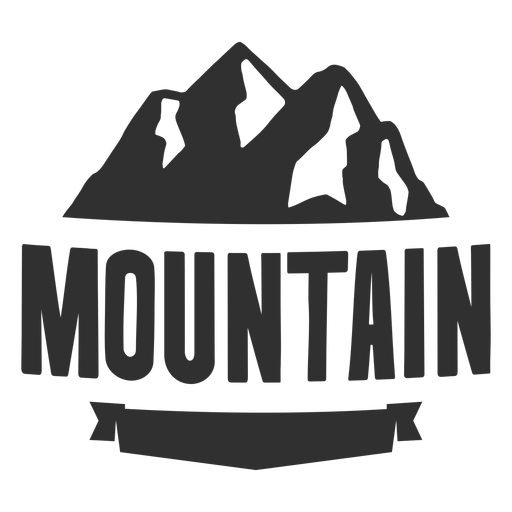 Logotipo de montaña vintage Diseño PNG