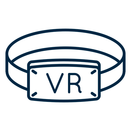 Ícone de traço de pulseira de realidade virtual Desenho PNG