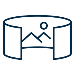 Virtual reality panorama stroke PNG Design
